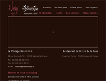 Tablet Screenshot of hotelvintage.fr